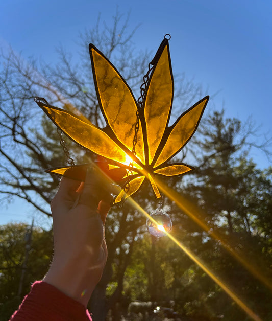 Amber Leaf Suncatcher
