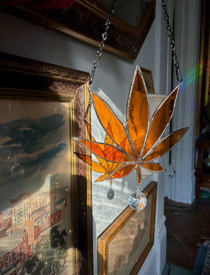 Amber Leaf Suncatcher