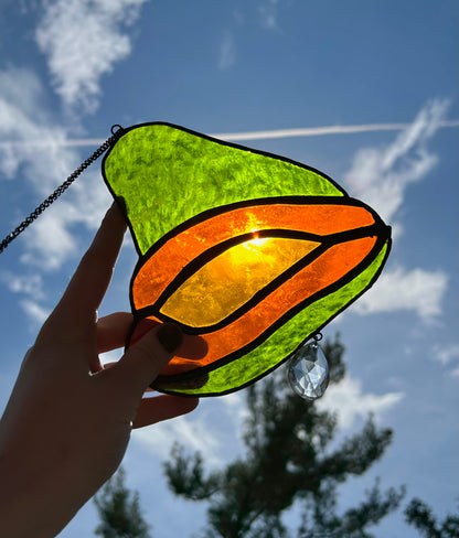 Papaya Suncatcher