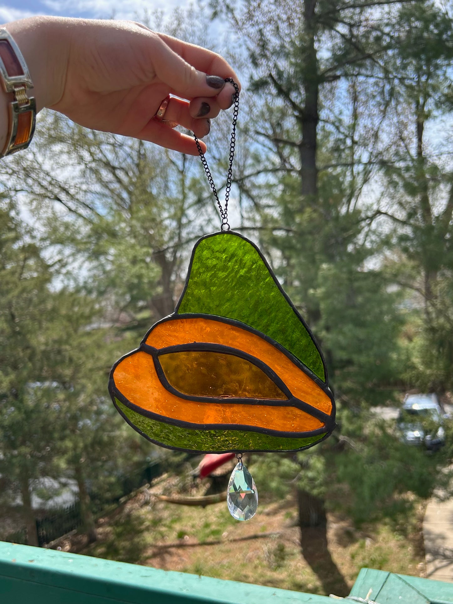 Papaya Suncatcher