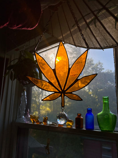 Amber Leaf Suncatcher