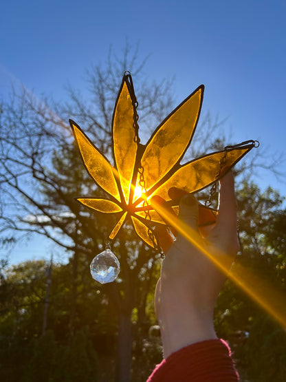 Amber Leaf Suncatcher