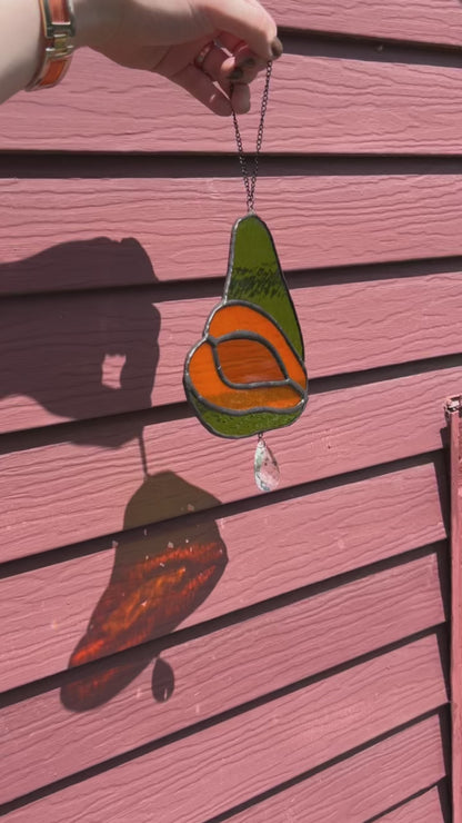 Papaya Suncatcher