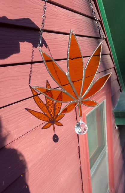 Amber Leaf Suncatcher